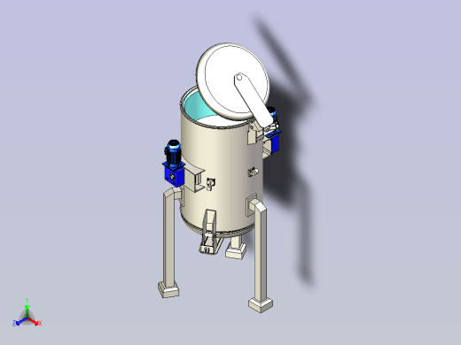 医用医疗垃圾粉碎机3D模型三维数模图纸正等轴测缩略图