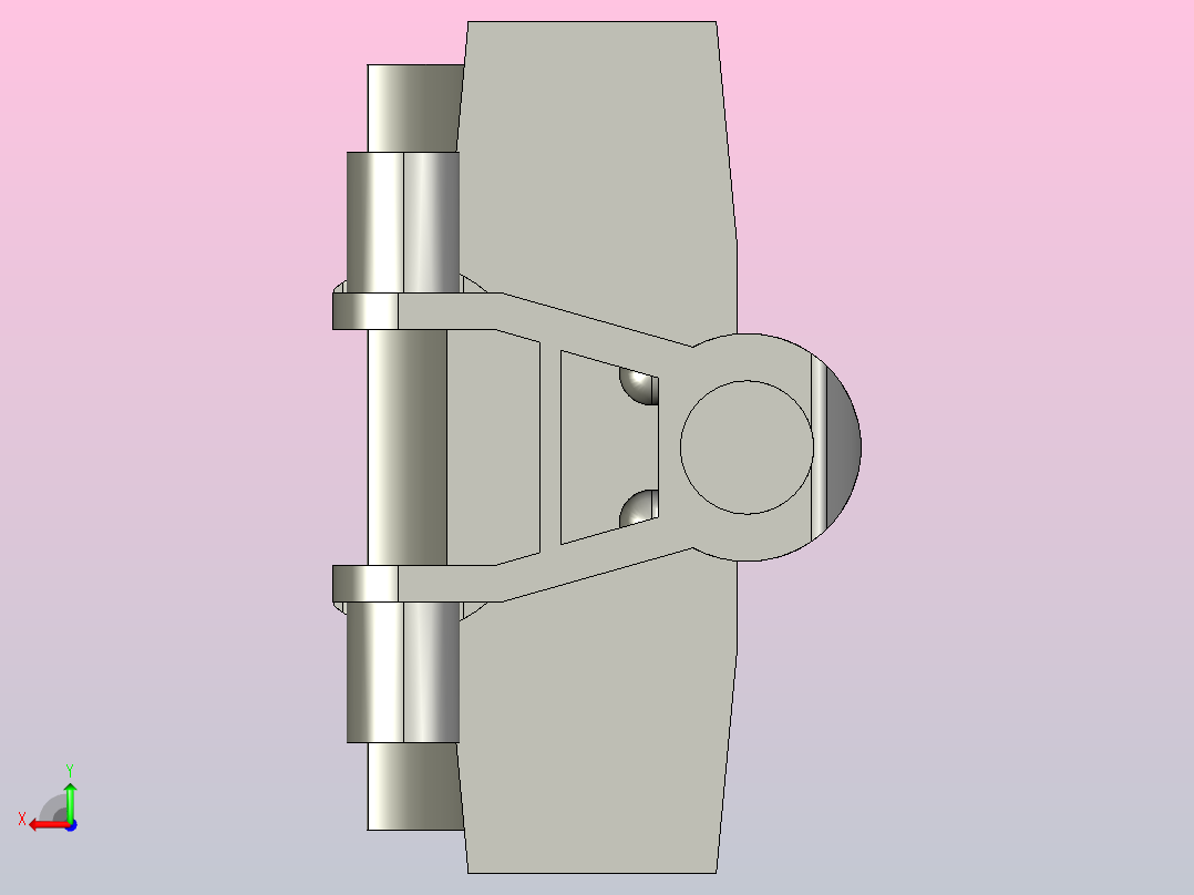 YMTL83C-C1 83宽C型弹性楔链后视图