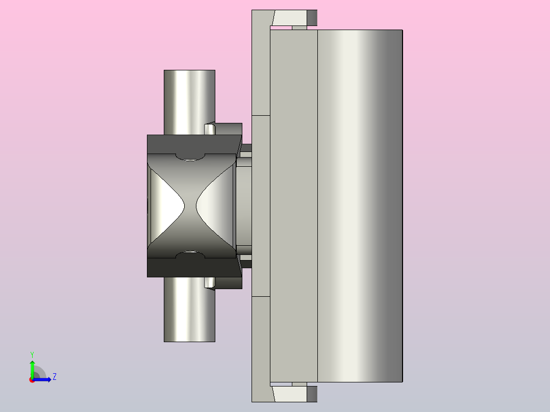 YMTL83C-C1 83宽C型弹性楔链左视图