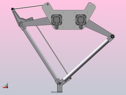 两自由度并联平面机械手机器人后视缩略图