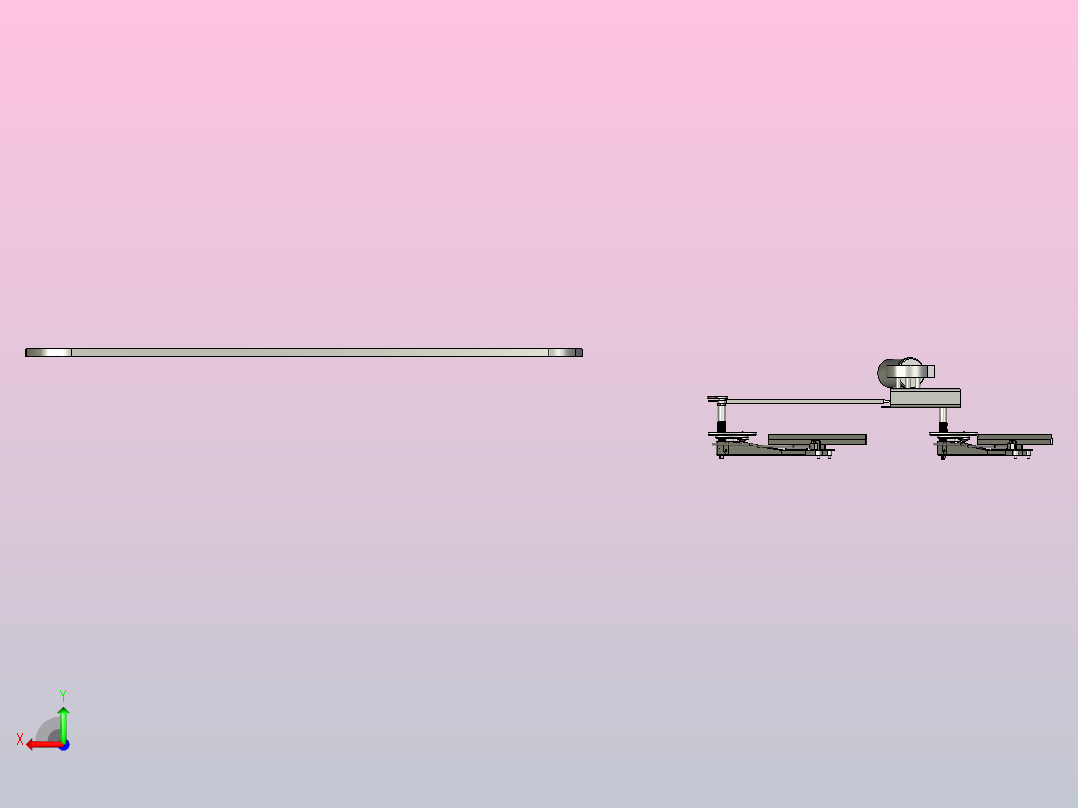 刮水器组件后视图