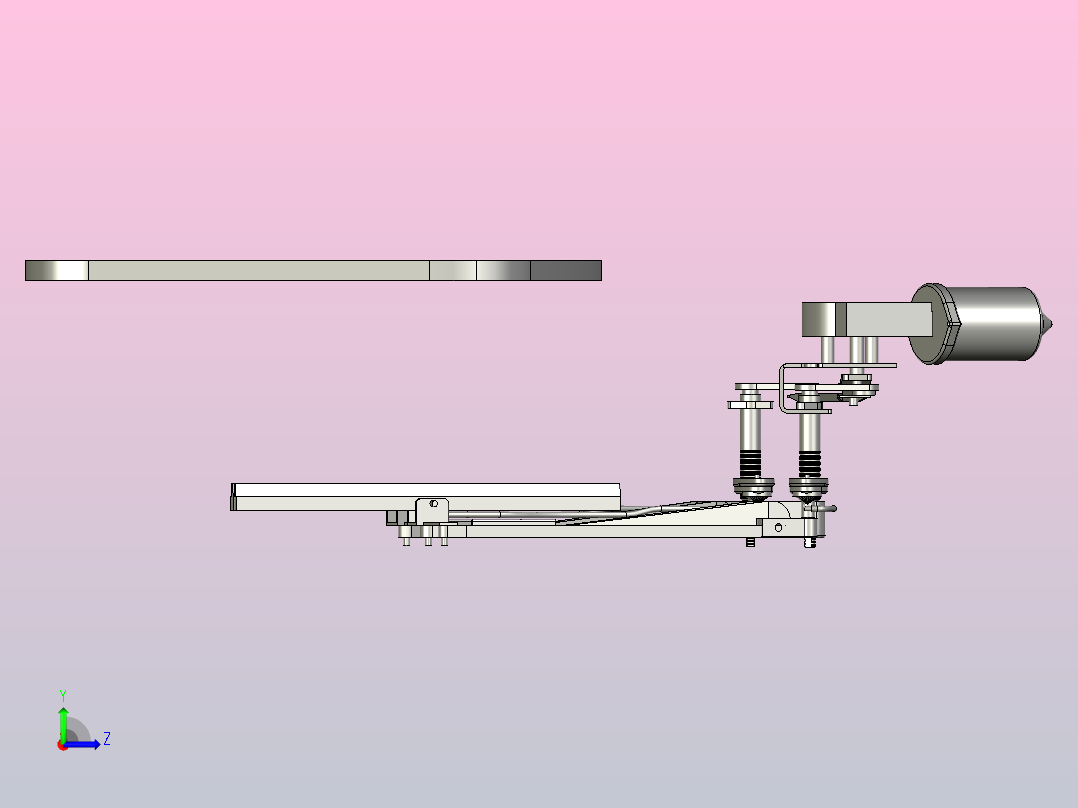 刮水器组件左视图