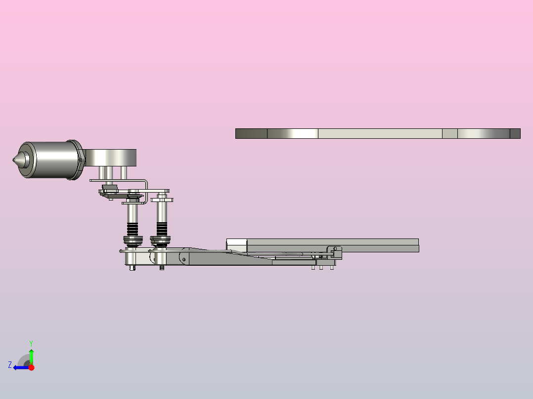 刮水器组件右视图