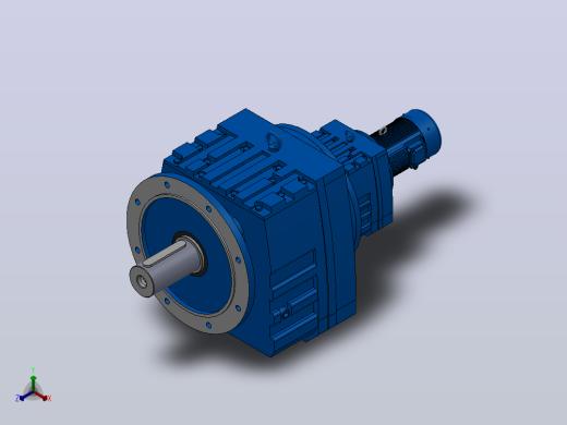 RF137R77法兰轴伸式组合型斜齿轮减速机RF137R77-Y0.18-4P-63-M1-0°-Φ550
