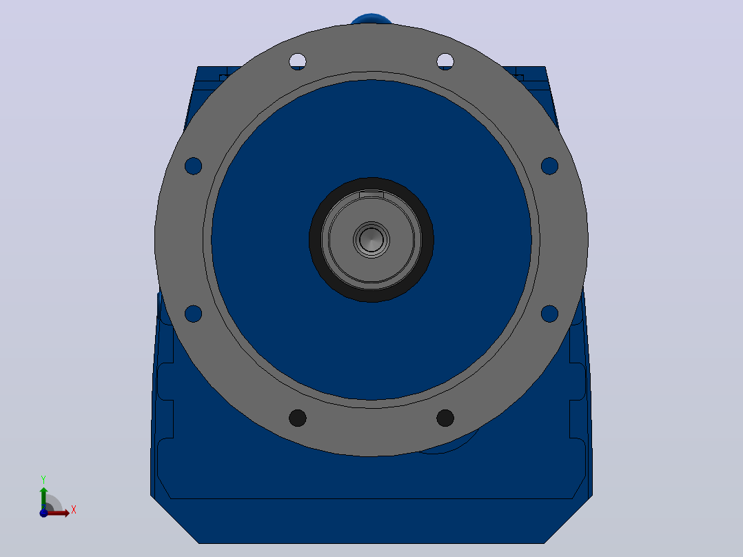 RF137R77法兰轴伸式组合型斜齿轮减速机RF137R77-Y0.18-4P-63-M1-0°-Φ550前视图