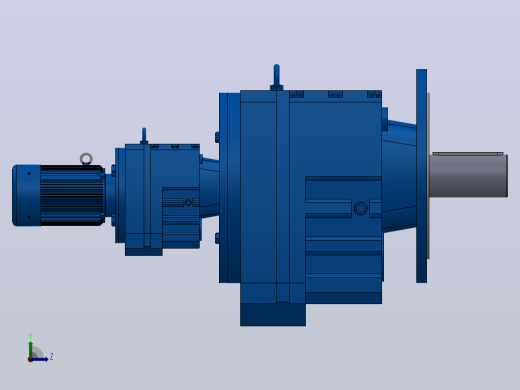RF137R77法兰轴伸式组合型斜齿轮减速机RF137R77-Y0.18-4P-63-M1-0°-Φ550左视缩略图