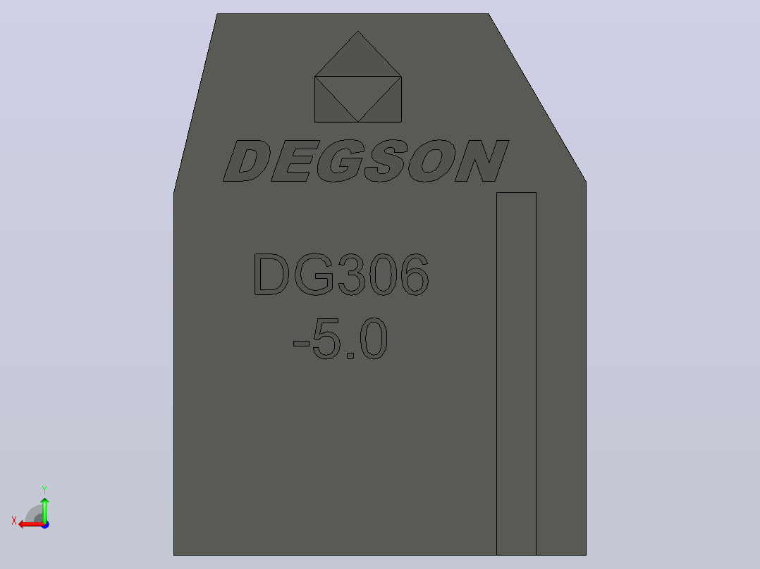 4针DG306 5黑色间距5毫米ipt后视图