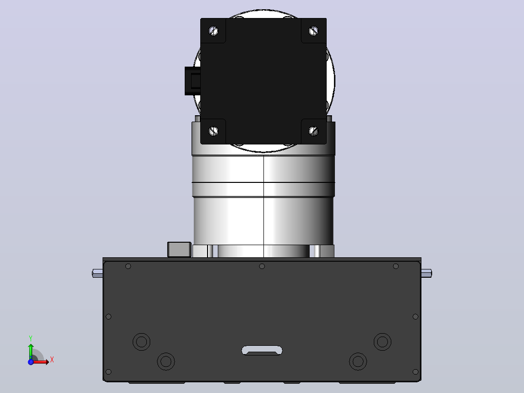 DMG170-BCR齿轮齿条模组直线滑台（电机后折）[DMG170-L16S500-DT750-A2D-BCR-P7]前视图