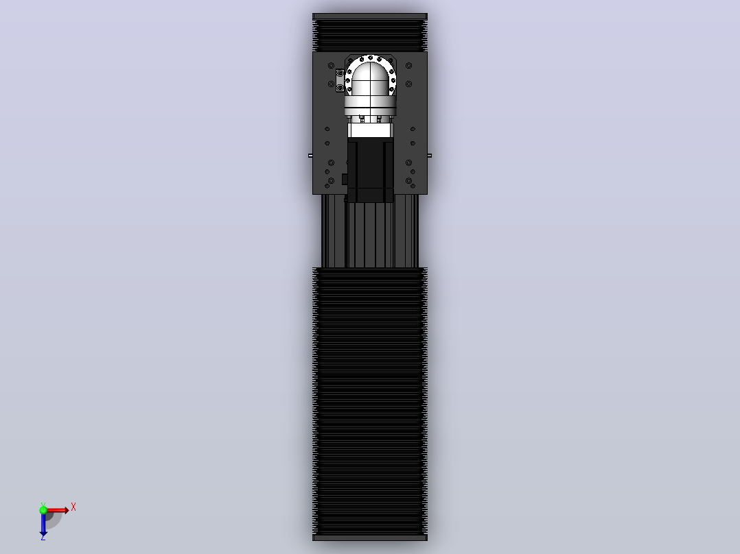 DMG170-BCR齿轮齿条模组直线滑台（电机后折）[DMG170-L16S500-DT750-A2D-BCR-P7]俯视图