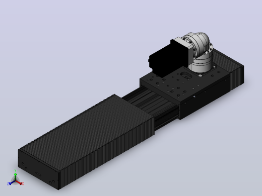 DMG170-BCR齿轮齿条模组直线滑台（电机后折）[DMG170-L16S500-DT750-A2D-BCR-P7]正等轴测缩略图