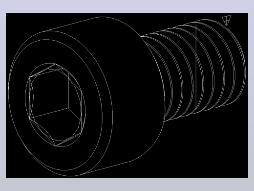 M6 x 1mm螺纹10mm长内六角螺钉.DWG