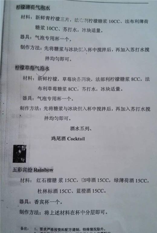 吧台饮品配方缩略图