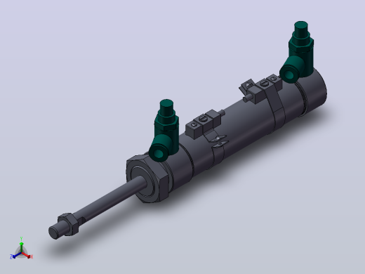 气缸DA20x50-A-ZG530A2(KOGANEI)正等轴测缩略图
