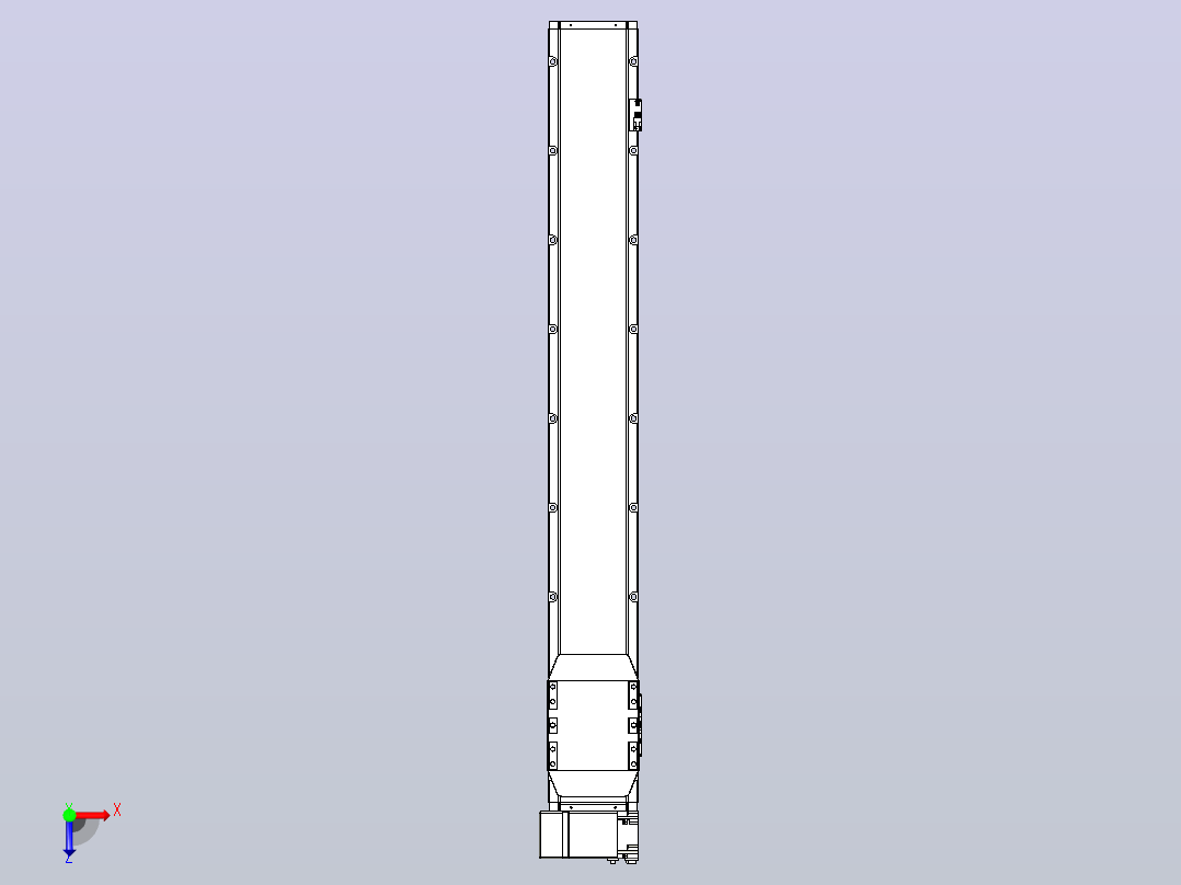 机器人皮带驱动直线轴TPA-GCB-150-P80-L1000-LP-M75-N3俯视图