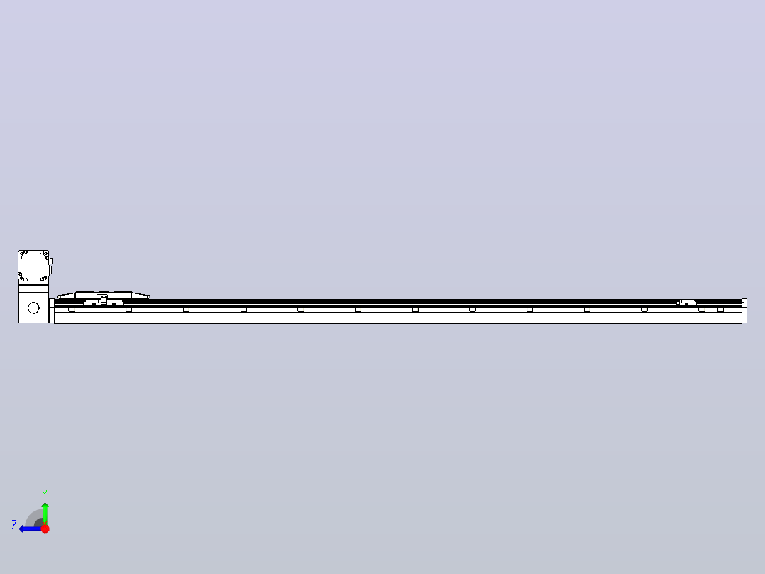 机器人皮带驱动直线轴TPA-GCB-150-P80-L1500-LU-M75-N3右视图