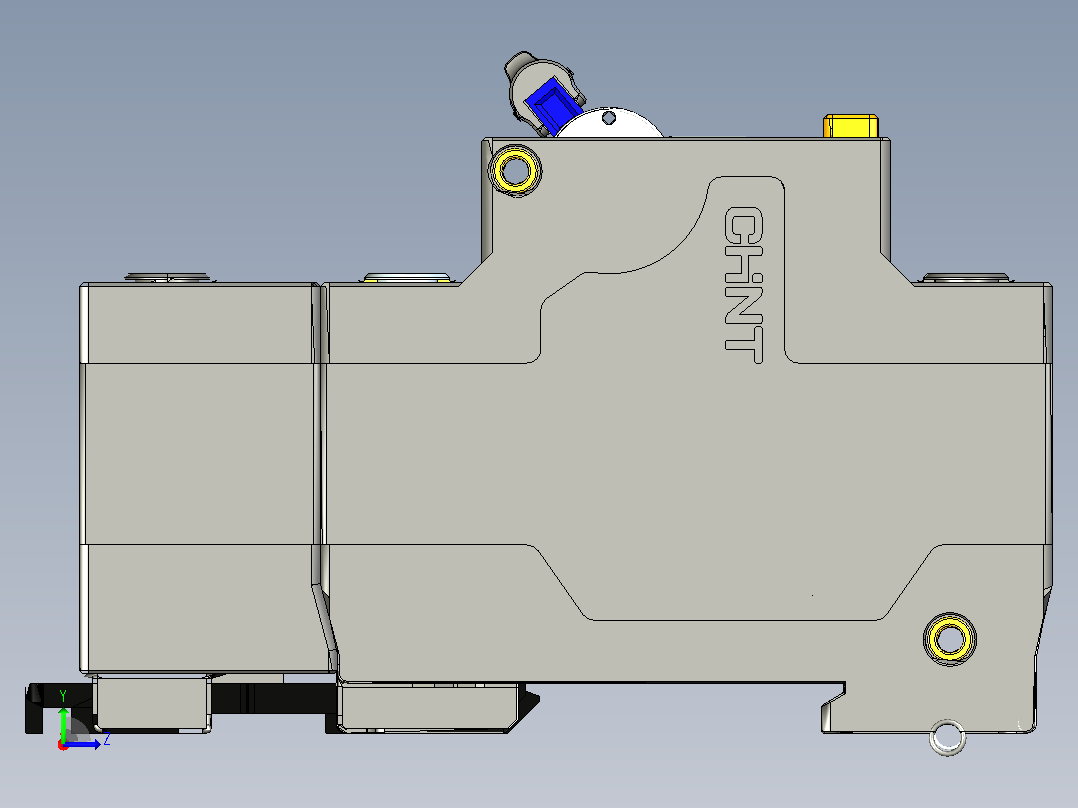 NXBLE-125G 4P剩余电流动作断路器三维模型202306左视图