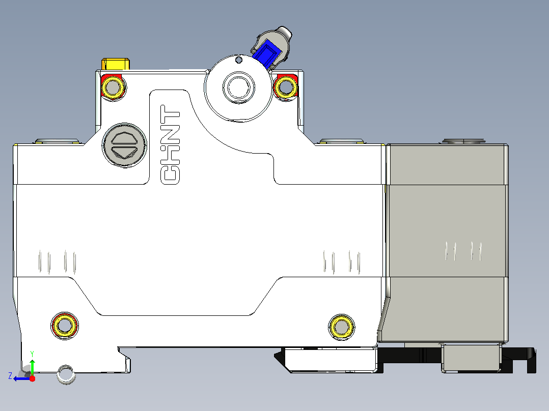 NXBLE-125G 4P剩余电流动作断路器三维模型202306右视图