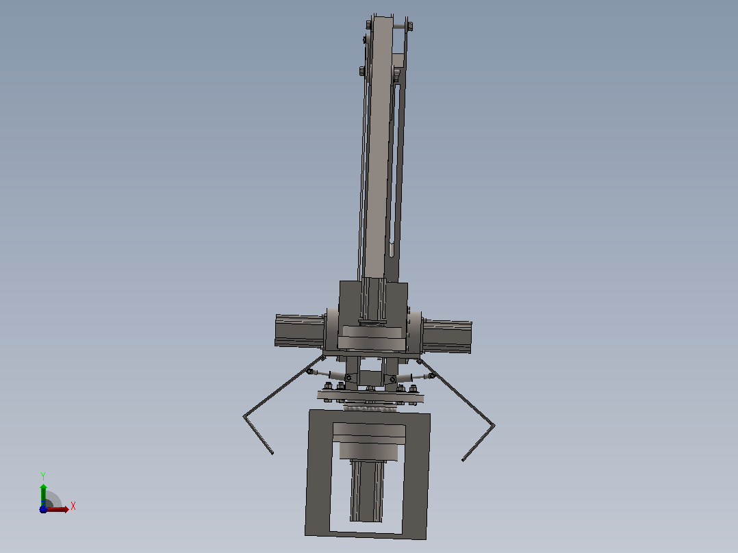 码垛机械手的结构设计sw+CAD+说明书前视图