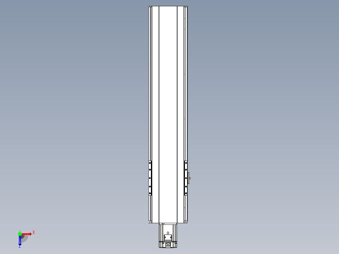 日规模组半封闭丝杆TPA-HNR-175D-2510C-L650-M-Y-P75-N3俯视图
