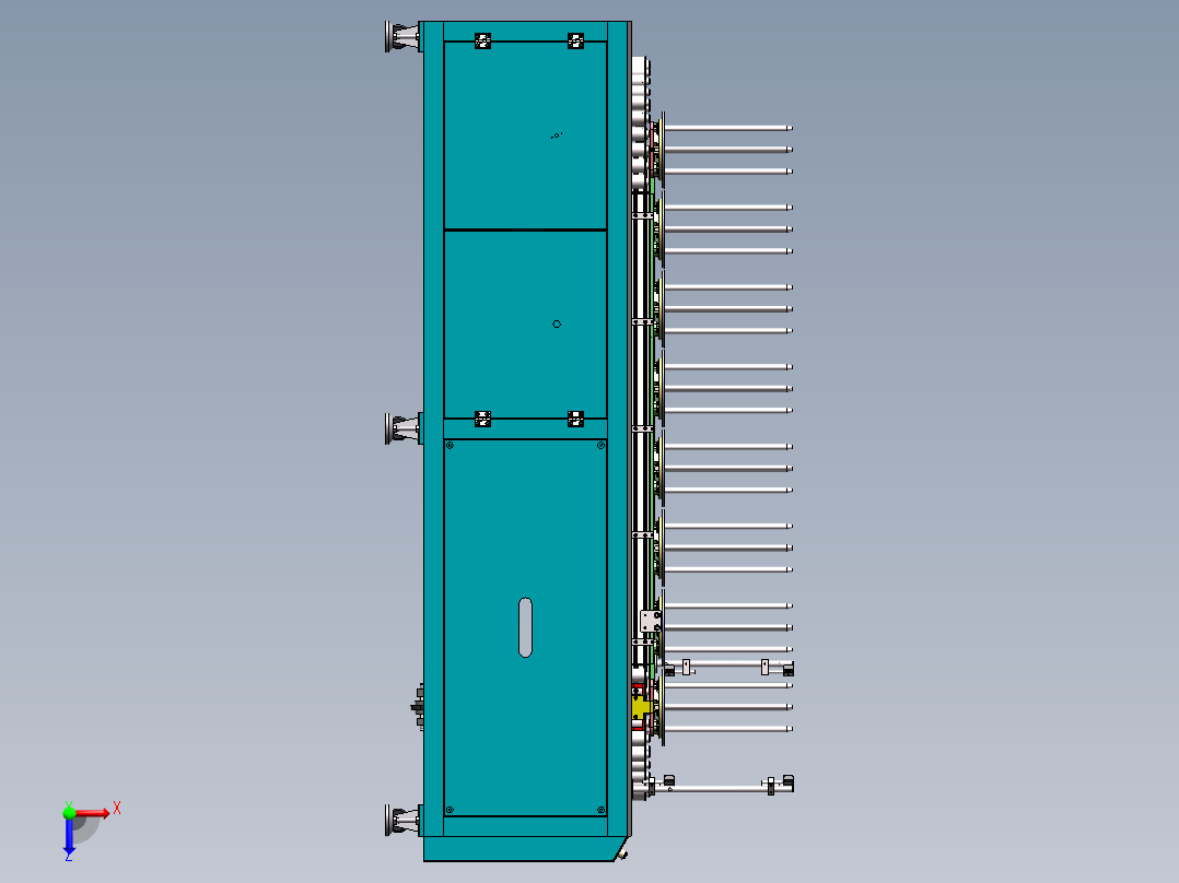 自动化生产线用16工位旋转料仓俯视图