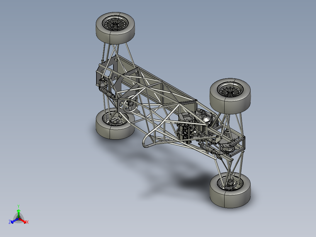 方程式赛车底盘3D模型