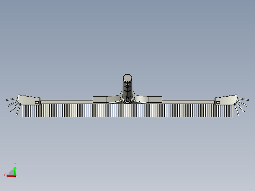 游泳池清洁工具加长刷子后视图