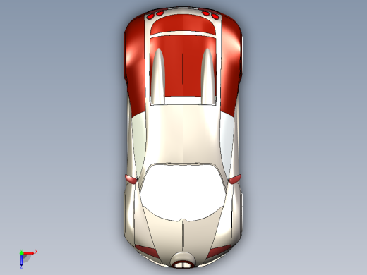 solidworks 布加迪跑车3D模型俯视缩略图