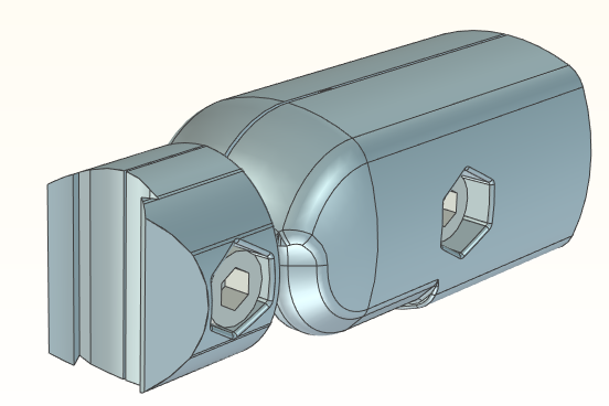 精益管接头3d图纸 流利条型材连接件3d 精益管工作台标准件3d模型