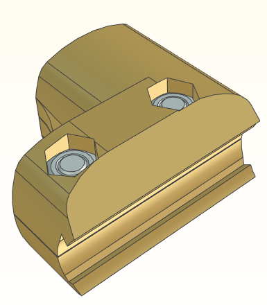 精益管接头3d图纸 流利条型材连接件3d 精益管工作台标准件3d模型缩略图