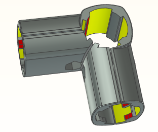 精益管接头3d图纸 流利条型材连接件3d 精益管工作台标准件3d模型