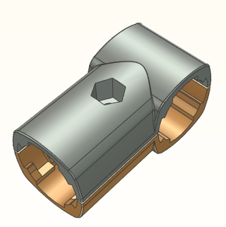 精益管接头3d图纸 流利条型材连接件3d 精益管工作台标准件3d模型缩略图