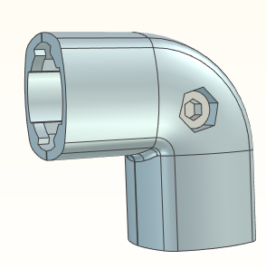 精益管接头3d图纸 流利条型材连接件3d 精益管工作台标准件3d模型