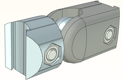 精益管接头3d图纸 流利条型材连接件3d 精益管工作台标准件3d模型缩略图