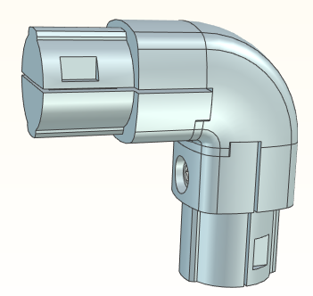 精益管接头3d图纸 流利条型材连接件3d 精益管工作台标准件3d模型