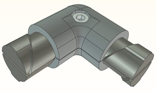 精益管接头3d图纸 流利条型材连接件3d 精益管工作台标准件3d模型
