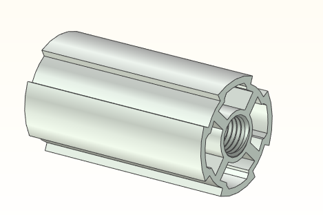 精益管接头3d图纸 流利条型材连接件3d 精益管工作台标准件3d模型