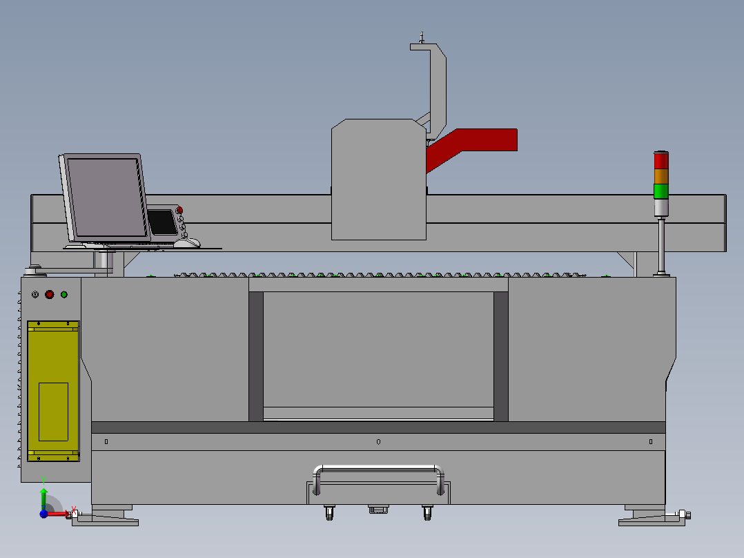 大型激光切割机 DD066 3D模型 3D模型 非标自动化设计图纸前视图