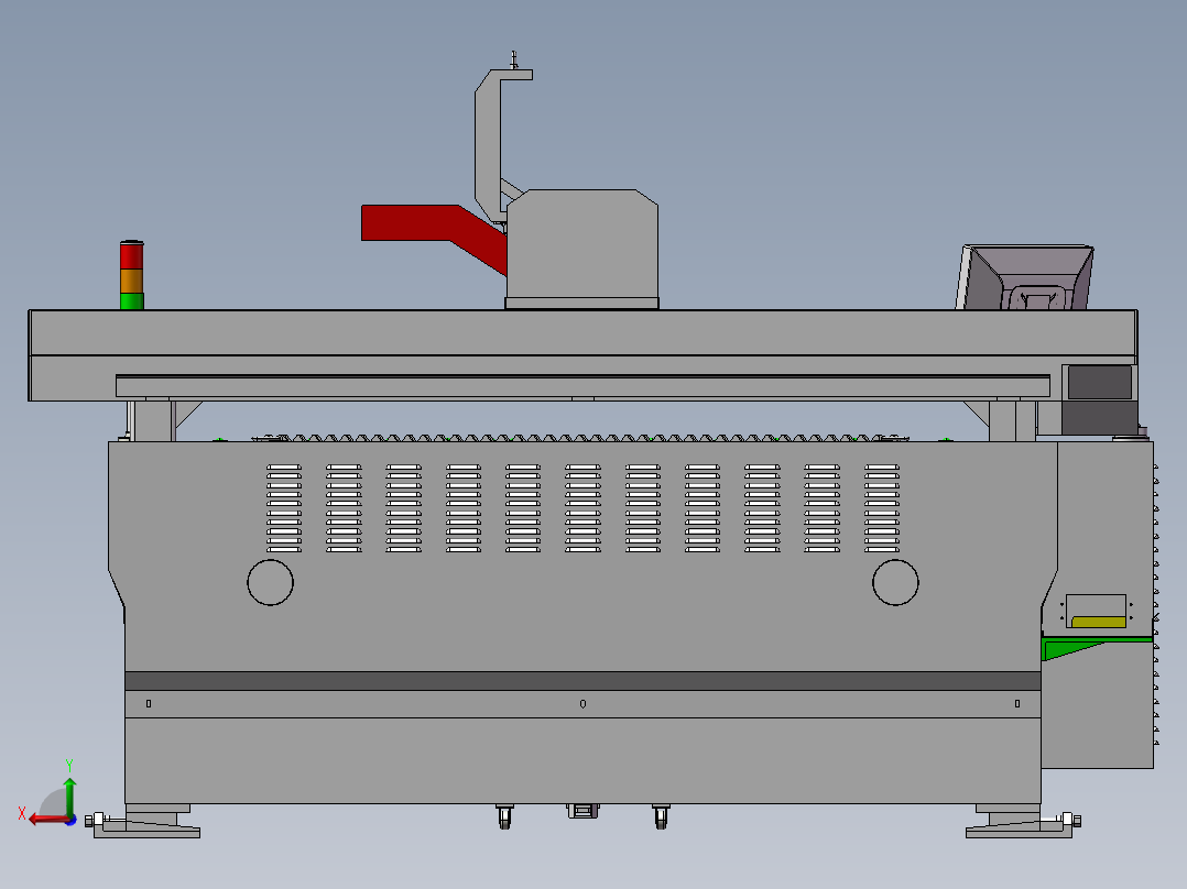 大型激光切割机 DD066 3D模型 3D模型 非标自动化设计图纸后视图