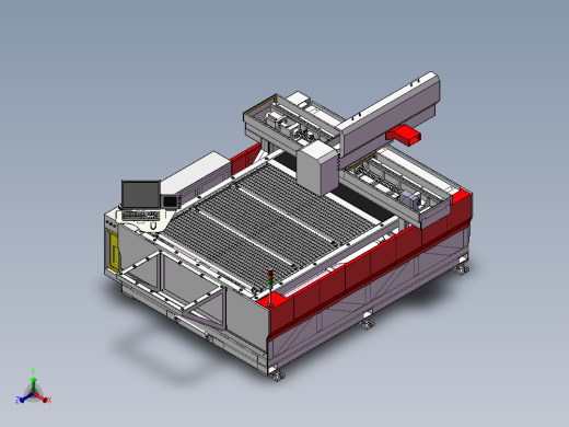 大型激光切割机 DD066 3D模型 3D模型 非标自动化设计图纸正等轴测缩略图