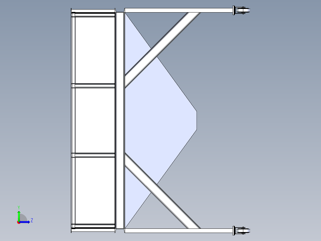 可移动煤仓设计左视图