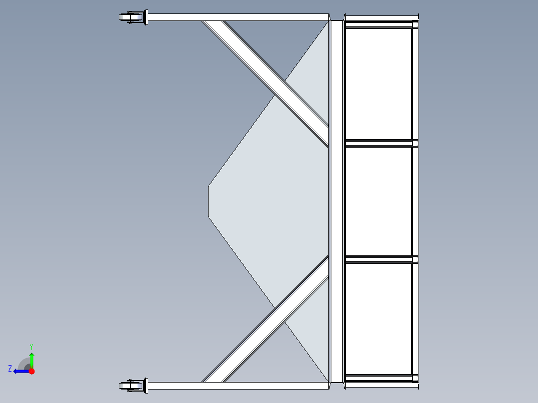 可移动煤仓设计右视图