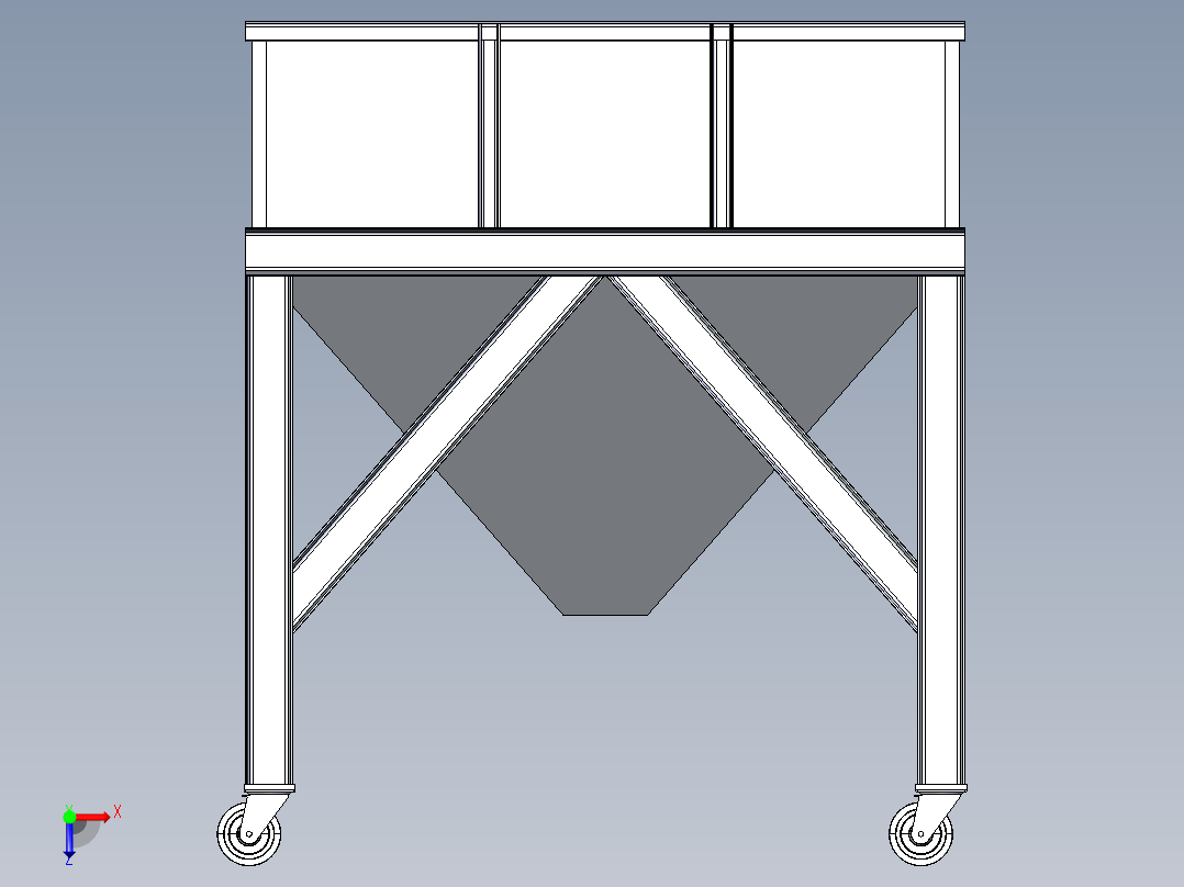 可移动煤仓设计俯视图