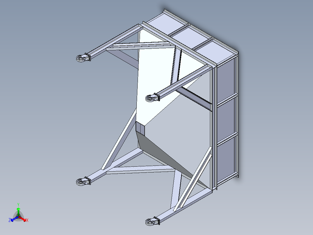 可移动煤仓设计正等轴测图