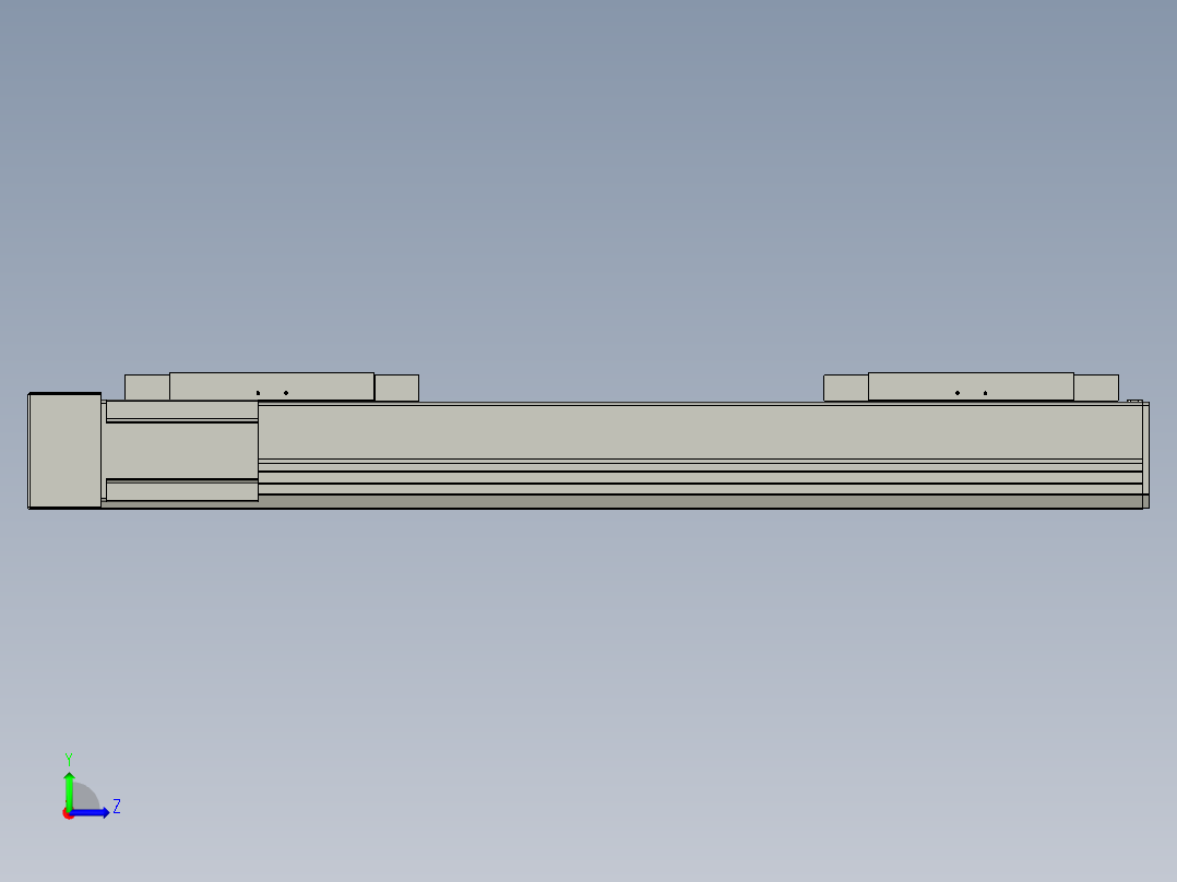 直线模组LHC17-S500-L设计图纸左视图