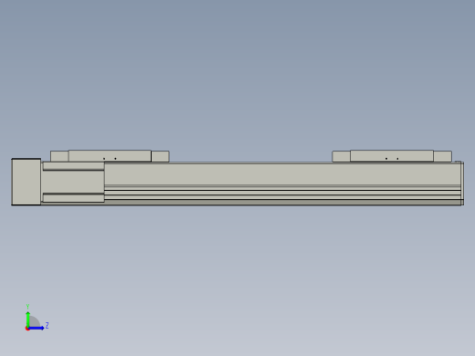 直线模组LHC17-S500-L设计图纸左视缩略图
