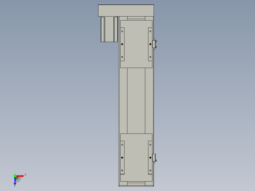 直线模组LHC17-S500-L设计图纸俯视缩略图