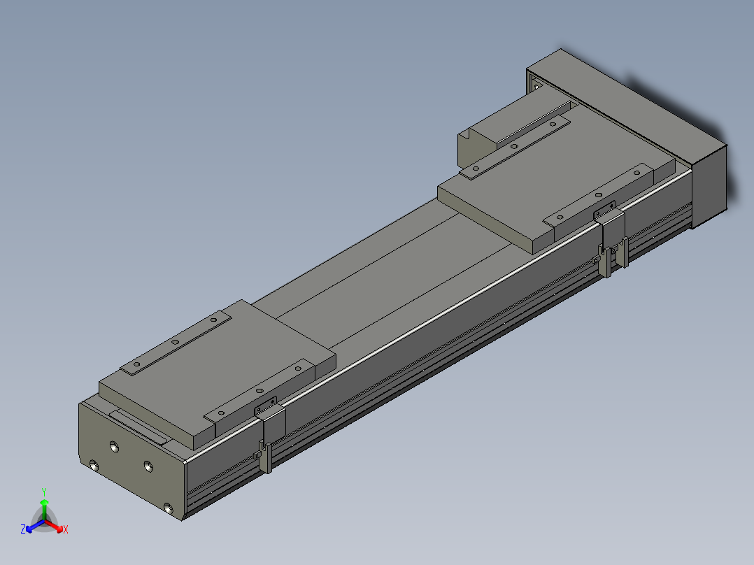 直线模组LHC17-S500-L设计图纸正等轴测图