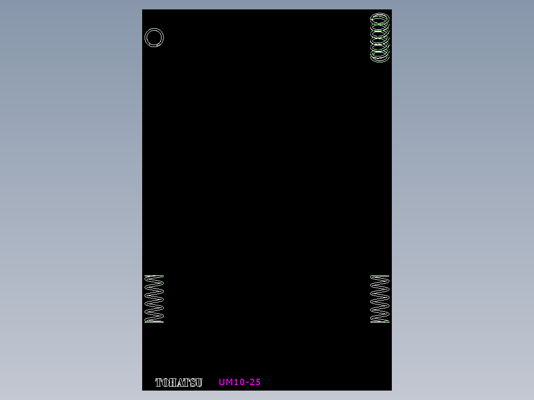 不銹鋼圓線彈簧UM-2D多系列多零件图纸模型