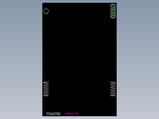 不銹鋼圓線彈簧UM-2D多系列多零件图纸模型