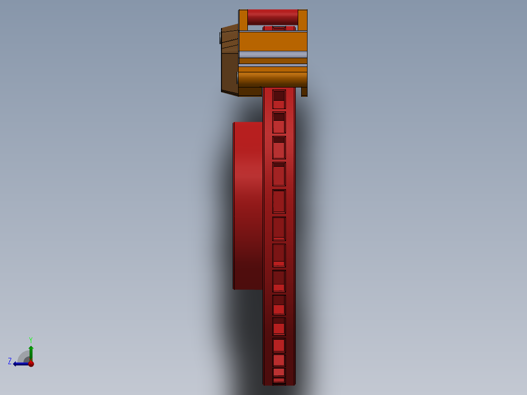 制动器 (11)右视图